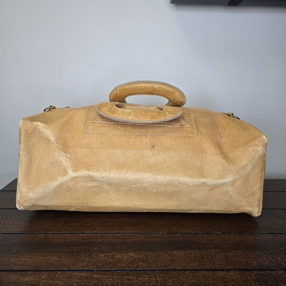 Vintage Carriel Yidi Leather Zipper Camera Doctor Duffel Bag Light Brown - Picture 3 of 16